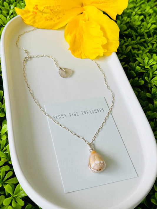 Sterling Silver Cone Shell Necklace 18”