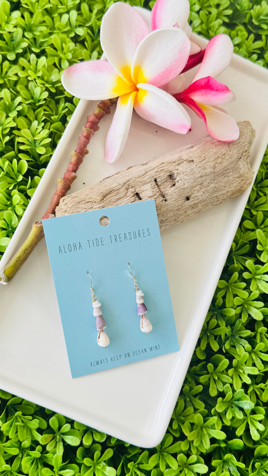 14K GF Puka/Cone Dangle Earrings