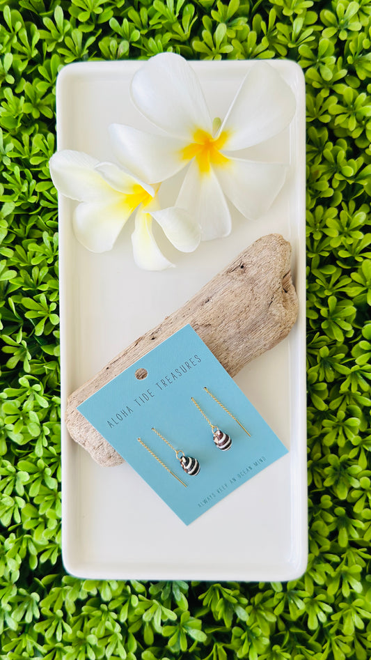 14K GF Zebra Threader Earrings