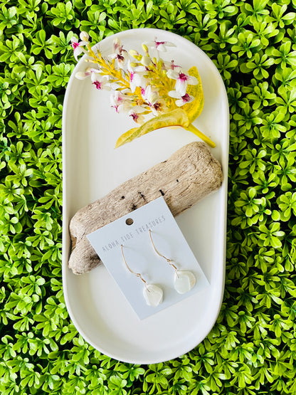 14K GF Sea Glass Shell Earrings