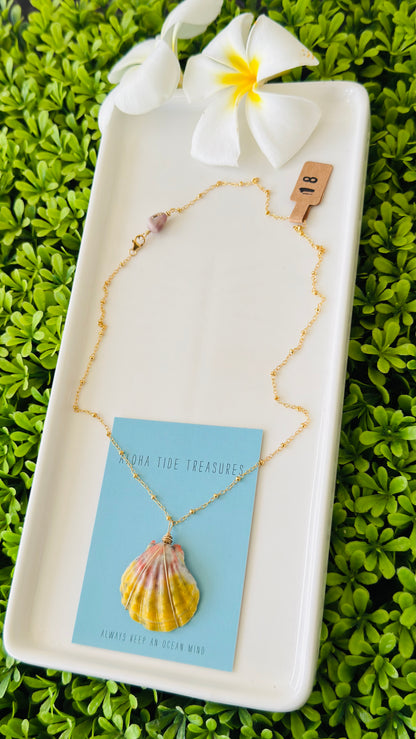 14K GF Sunrise Shell Necklace 18”