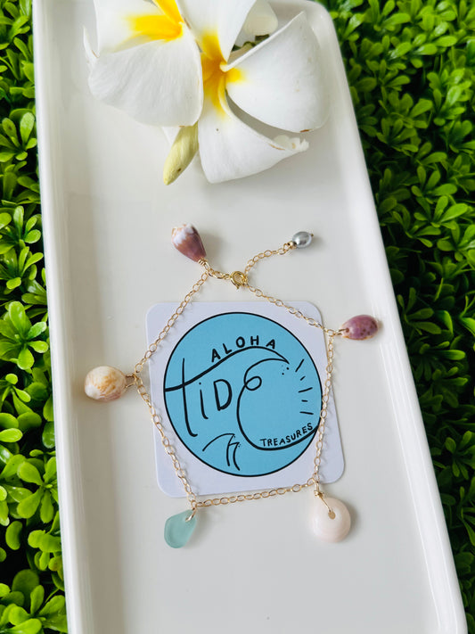 14K GF Hawaiian Shell Anklet 10” - Cully