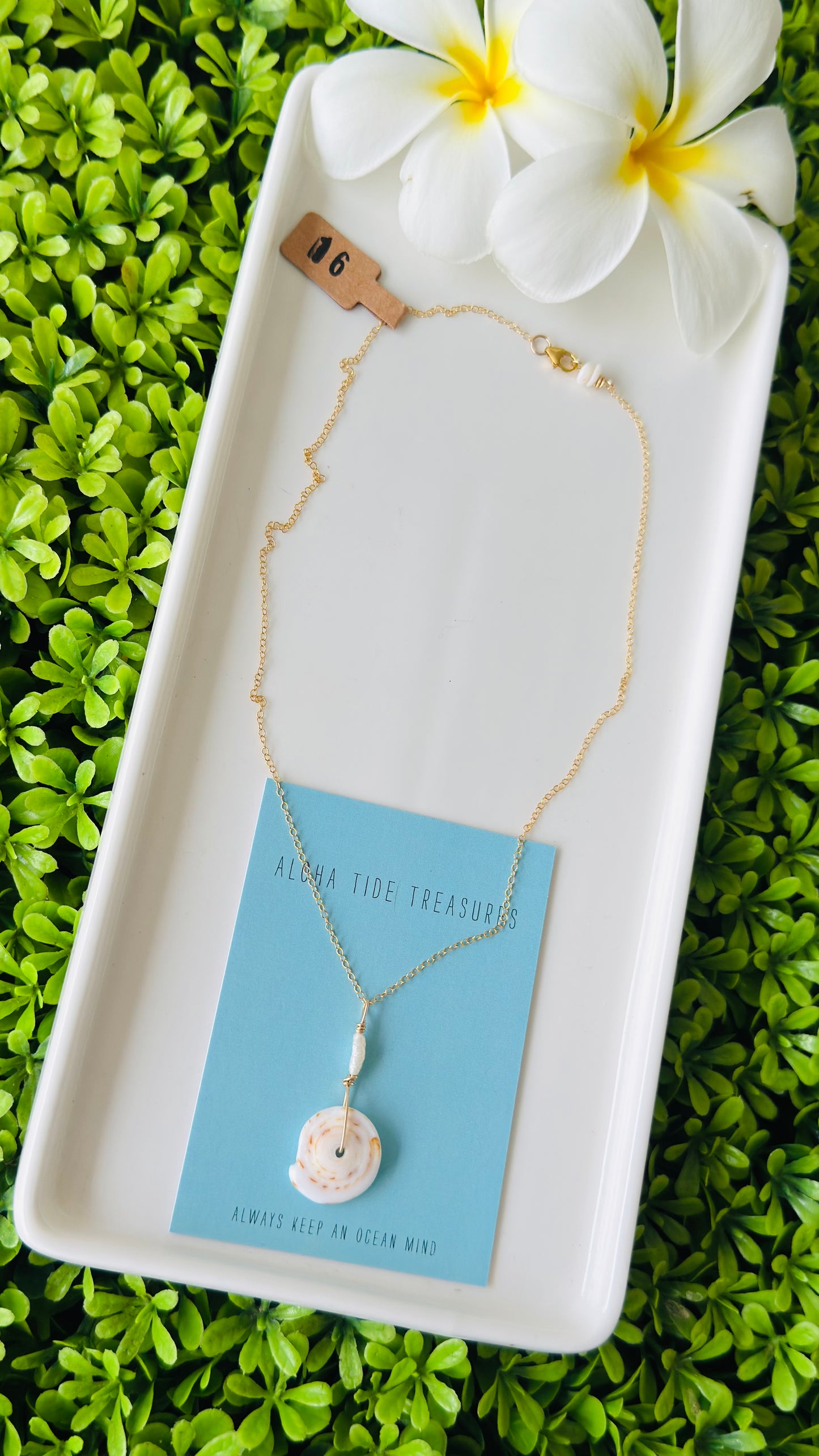 14K GF Puka Necklace 16”