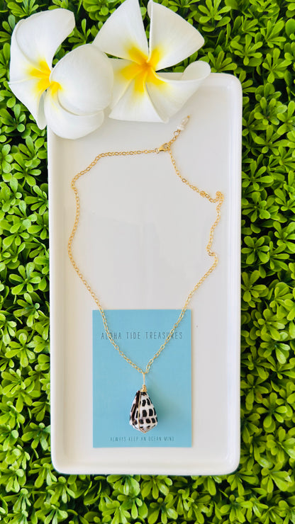 14K GF Hebrew Shell Necklace 16”