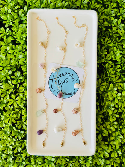 14K GF Hawaiian Shell Anklet 8.5”