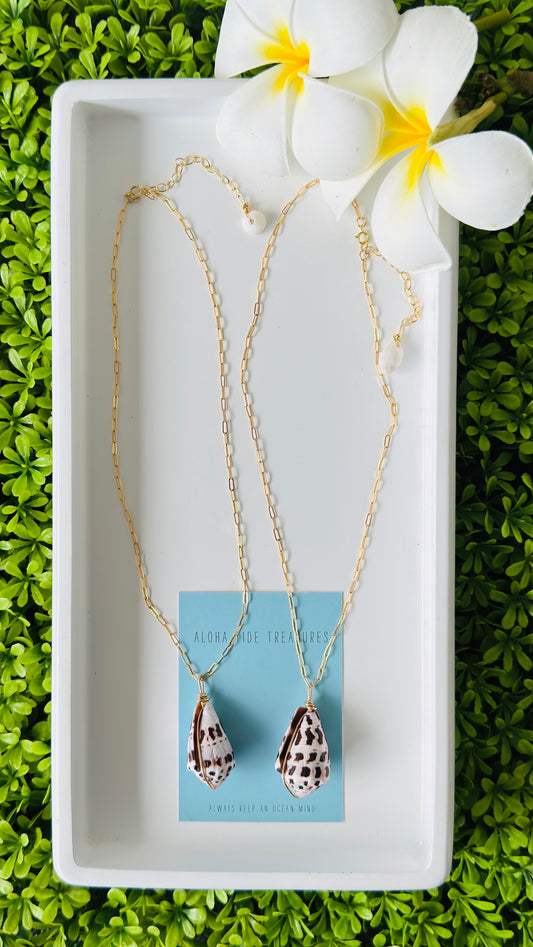 14K GF Hebrew Shell Necklaces 16” - Alex