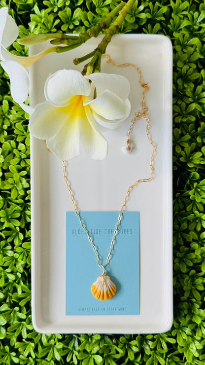 14K GF Sunrise Shell Necklace 18” - Sara