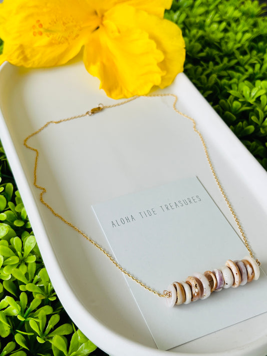 14K GF Puka Sand-Bar Necklace 16”