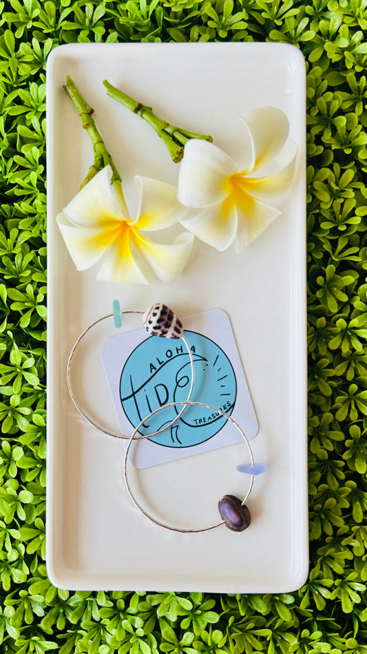 Sterling Silver Bangle Set  7” - Hailey