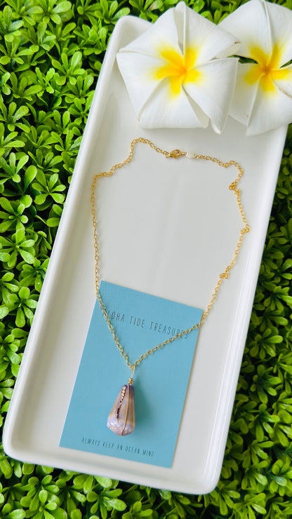 14K GF Cone Shell Necklace 16”