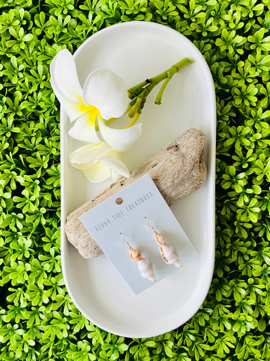 14K GF Stacked Cone Shell Earrings