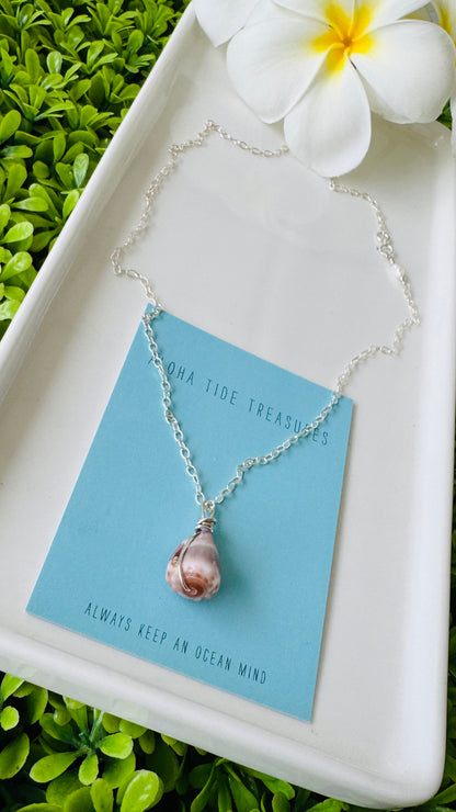 Sterling Silver Cone Shell Necklace 17” - Michelle