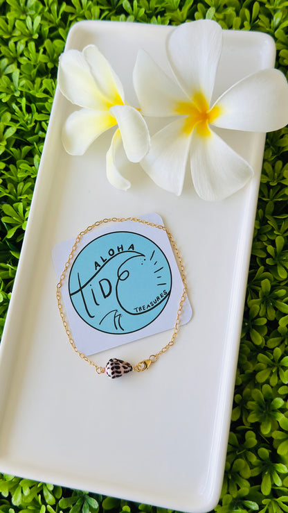 14K GF Hebrew Shell Anklet 9.5” - Danielle