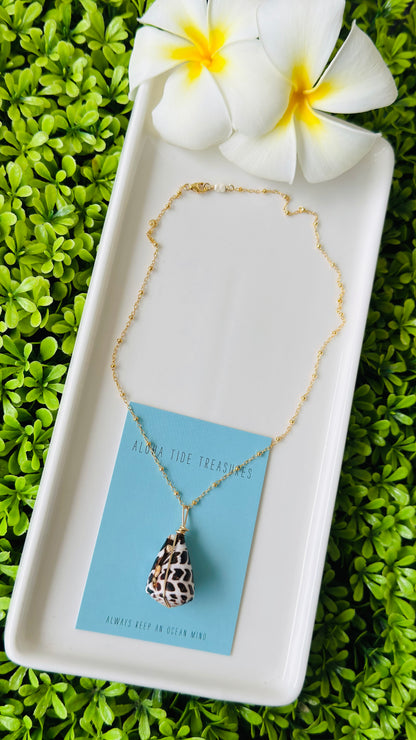 14K GF Hebrew Shell Necklace 16” - Desiree