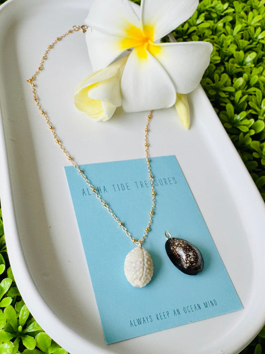 14K GF Cowrie Shell Necklace 16” - Julie