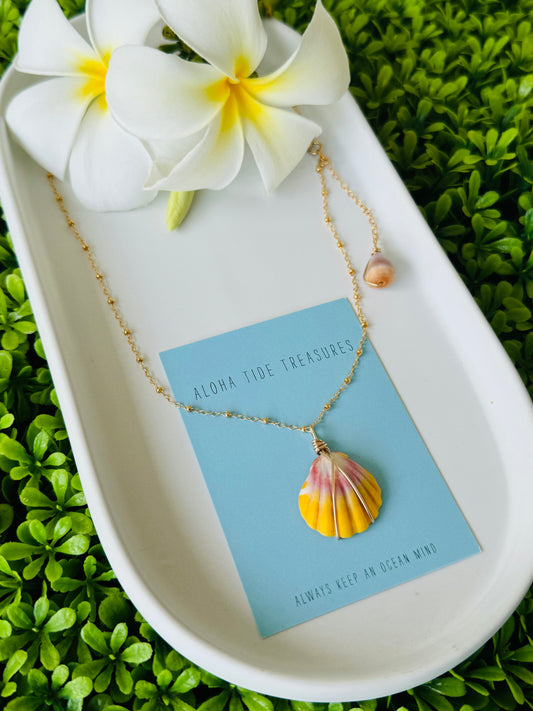 14K GF Sunrise Shell Necklace 18” - Hope