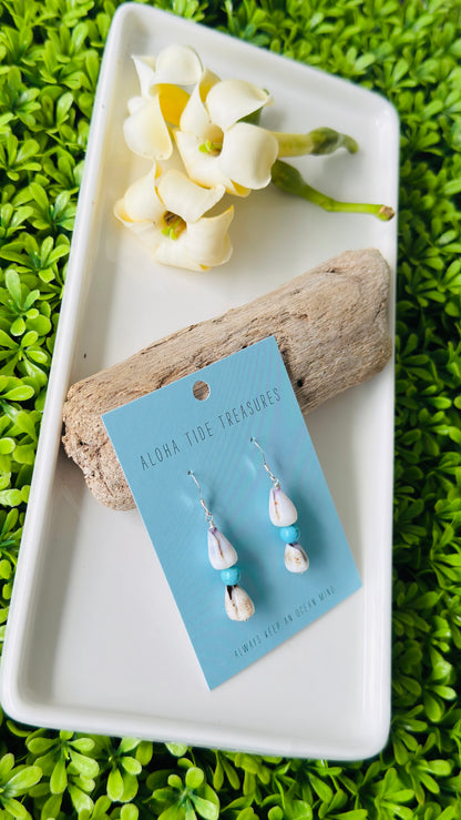 Sterling Silver Stacked Cone Shell Earrings