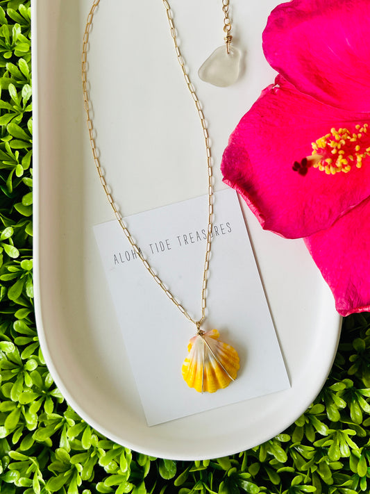 14K GF Sunrise Shell 16” Chain w Extender