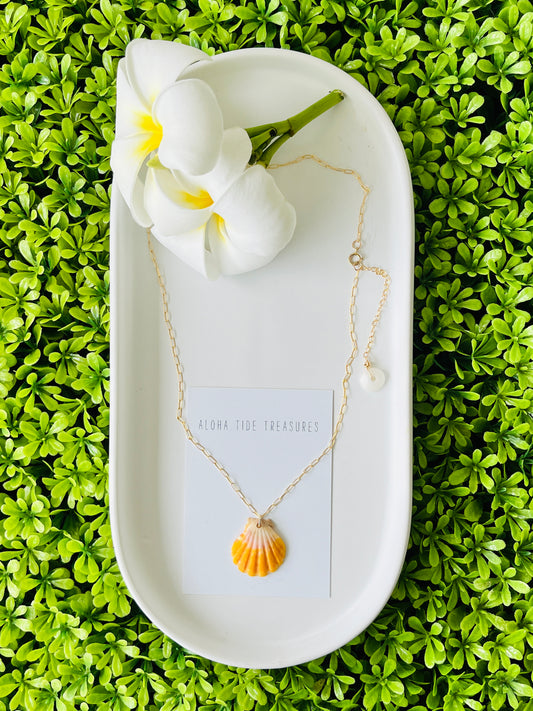 14K GF Sunrise Shell Necklace 16” - Lar