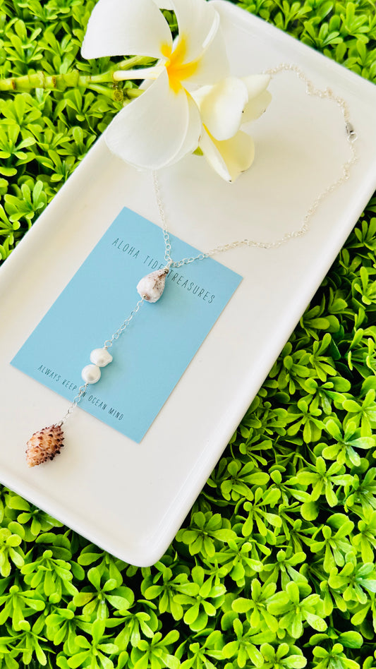 Sterling Silver Y Necklace - Kayla