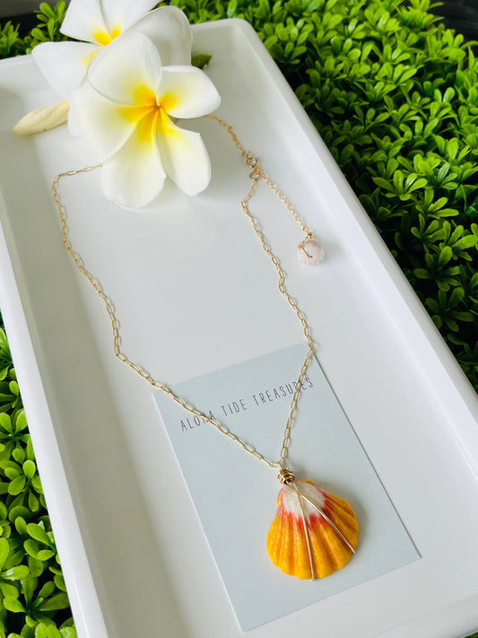 14K GF Sunrise Shell Necklace 18” - Tiffany