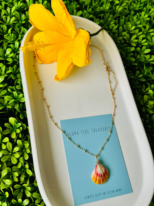 14K GF Sunrise Shell Necklace 16” - Andrea