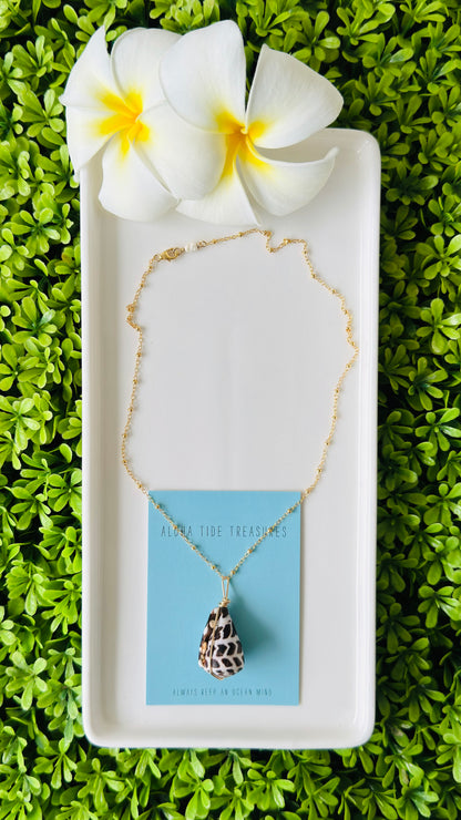 14K GF Hebrew Shell Necklace 16” - Desiree