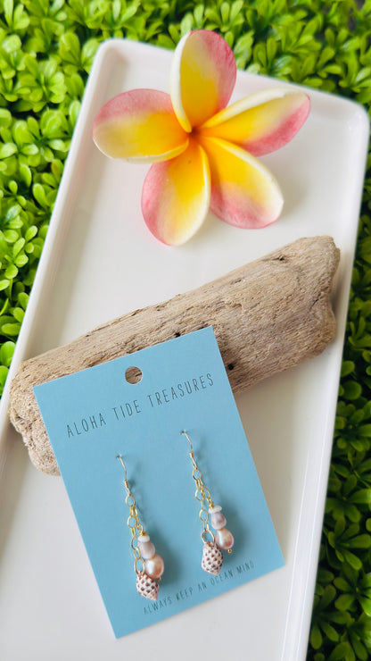 14K GF Dangle Pearl/Drupe Earrings