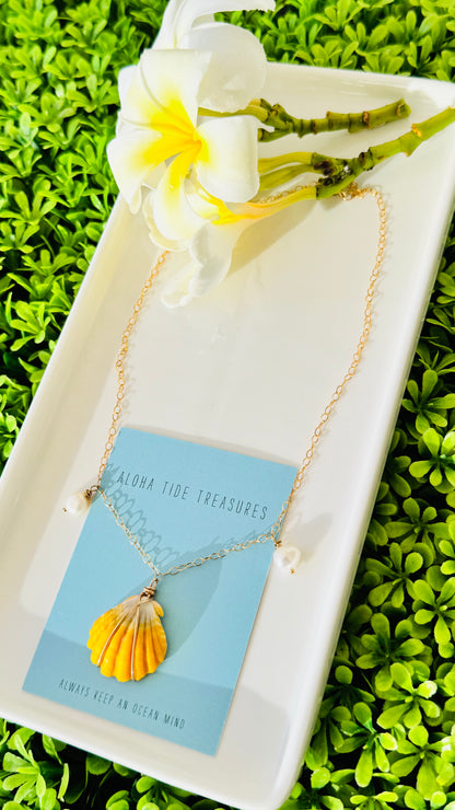 14K GF Sunrise Shell Necklace 16”
