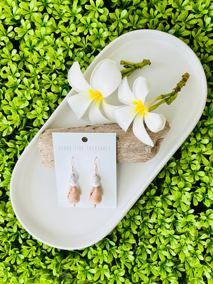 14K GF Stacked Cone Shell Earrings