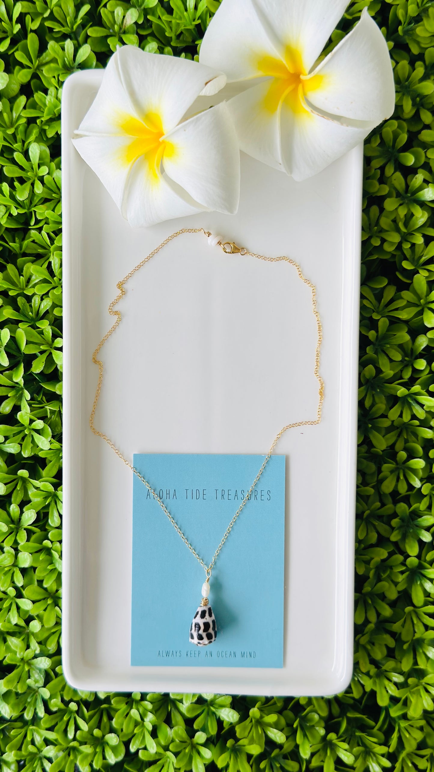 14K GF Hebrew Shell Necklace 16”