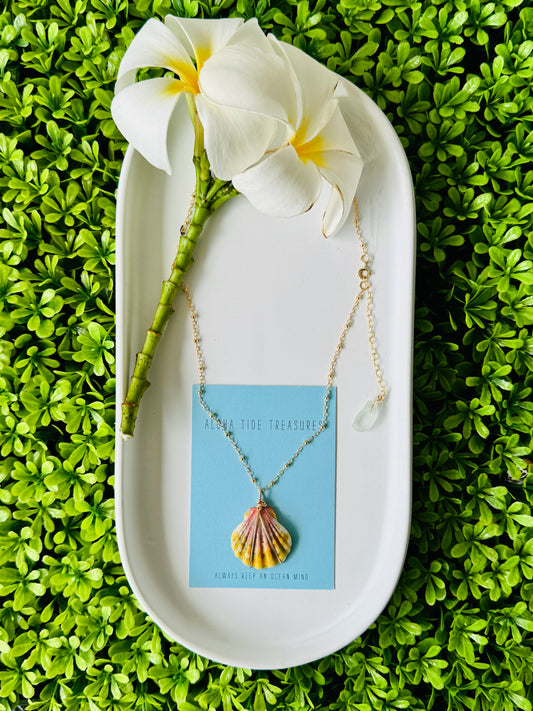 14K GF Moonrise Shell Necklace 16”