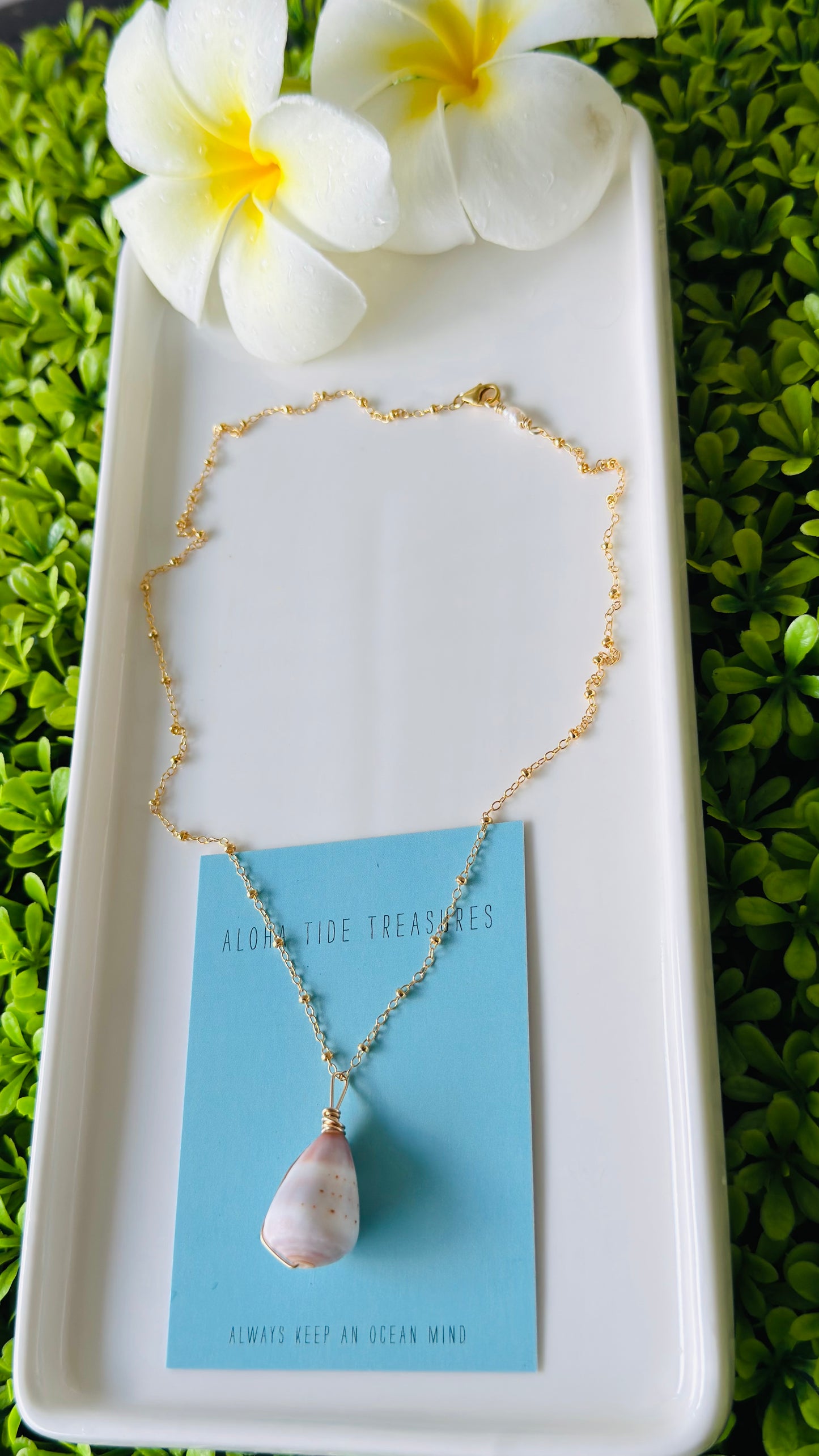 14K GF Abbreviated Cone Shell Necklace 18”