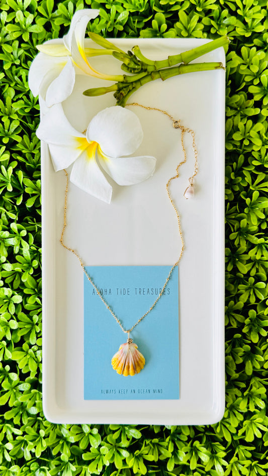 14K GF Sunrise Shell Necklace 16” - Lyana