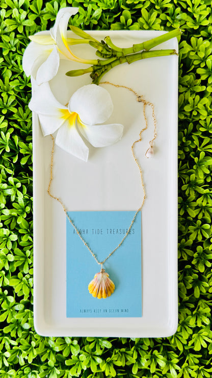 14K GF Sunrise Shell Necklace 16” - Lyana