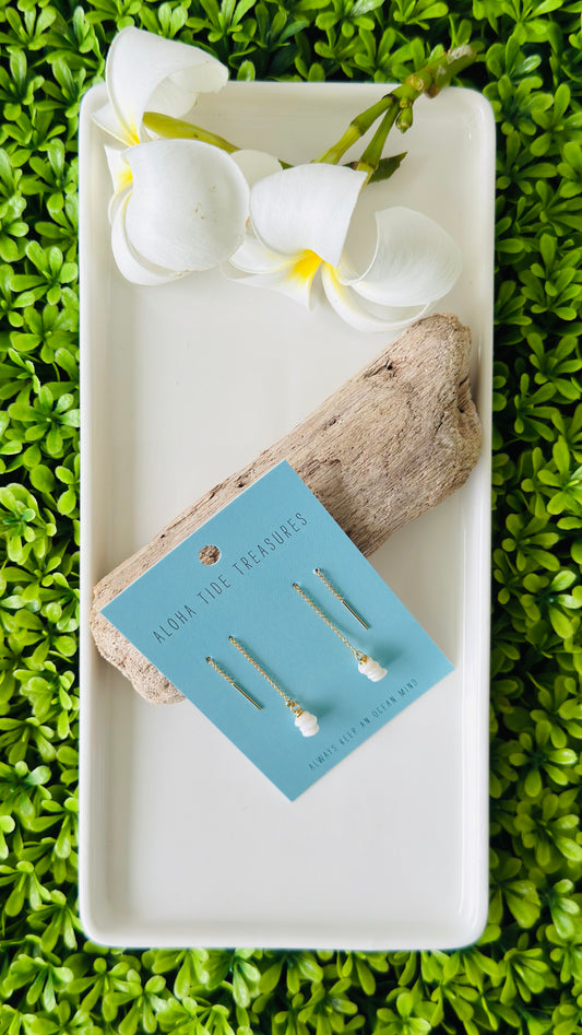 14K GF Puka Threader Earrings