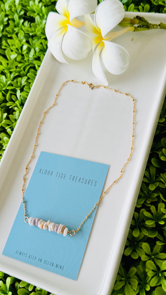 14K GF Dainty Puka Sand-Bar Necklace 16” - Bailey