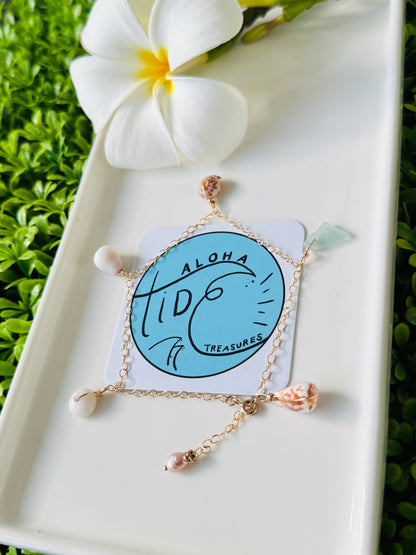14K GF Hawaiian Shell Anklet 10” - Katie