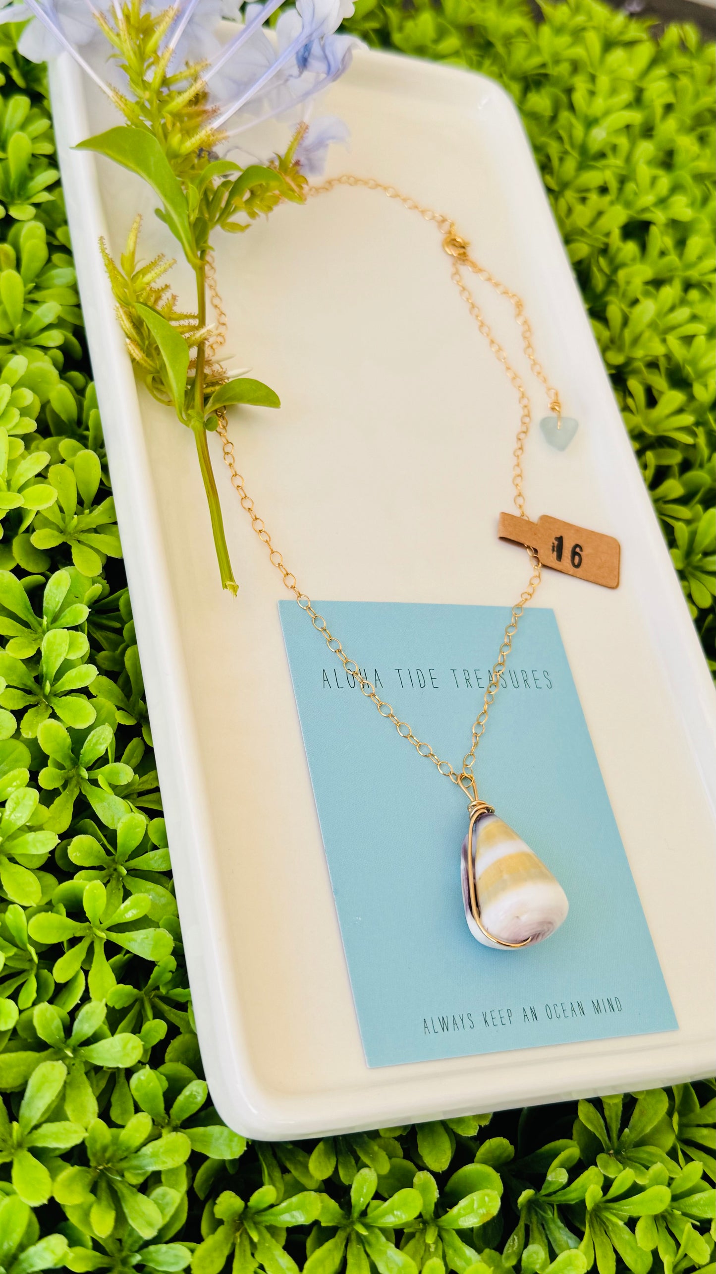 14K GF Cone Shell Necklace 16”