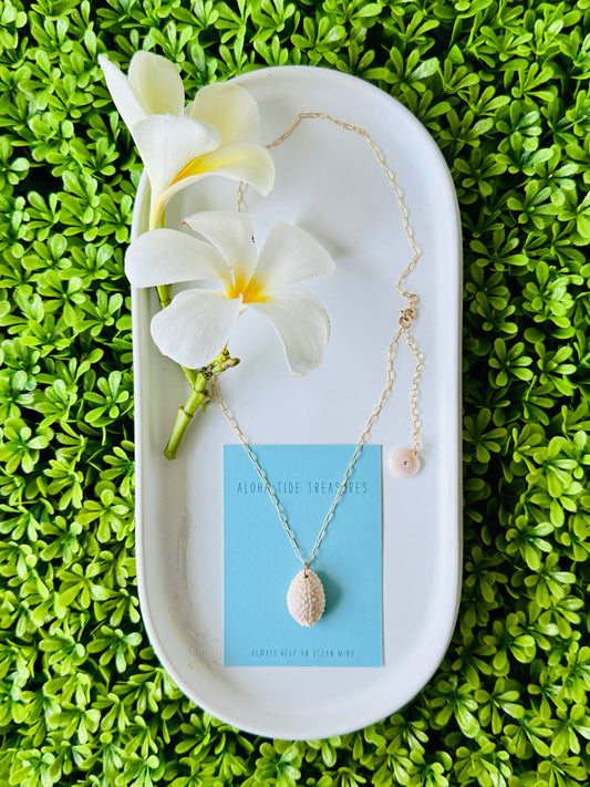 14K GF Cowrie Shell Necklace 16”