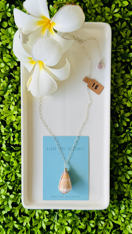 Sterling Silver Cone Shell Necklace 16”