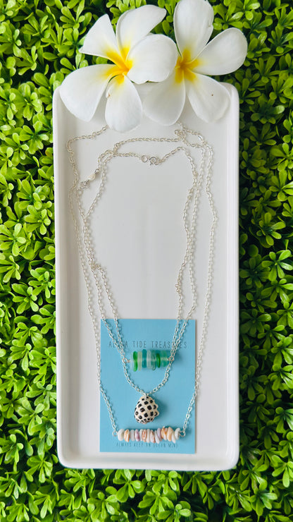 Sterling Silver Layered Necklace Set - Shayla