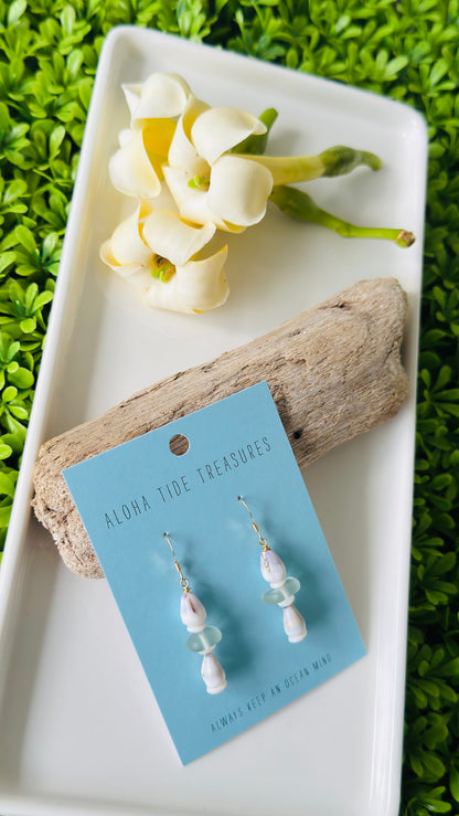14K GF Stacked Cone Shell Earrings