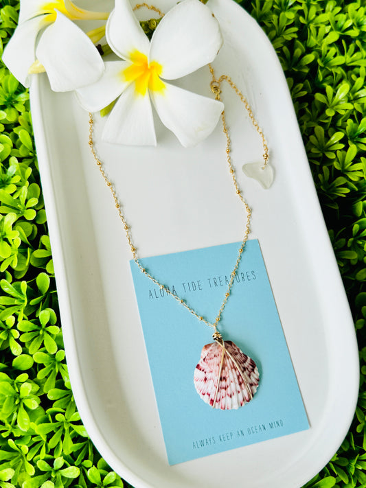 14K GF Carolina Calico Shell Necklace - 16”