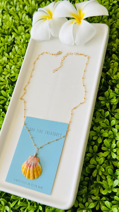 14K GF Sunrise Shell Necklace 18” - Carrie
