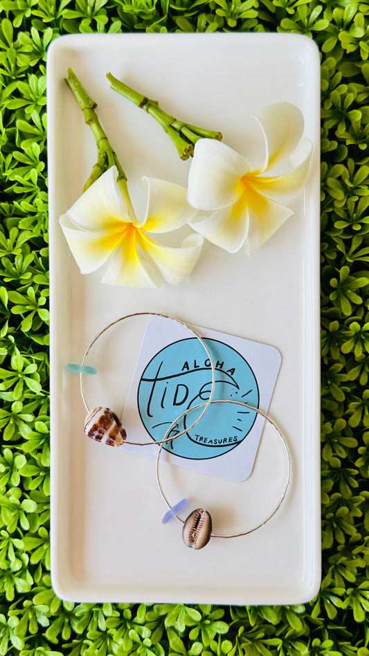 Sterling Silver Bangle Set  7” - Hailey