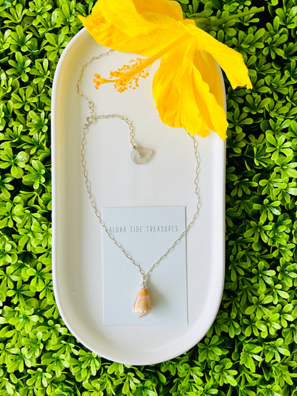 Sterling Silver Cone Shell Necklace 18”