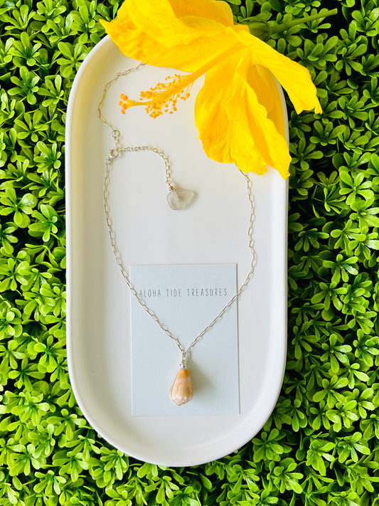 Sterling Silver Cone Shell Necklace 18”