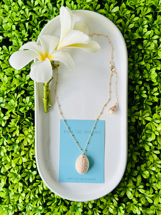 14K GF Cowrie Shell Necklace 16”