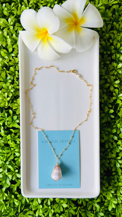 14K GF Abbreviated Cone Shell Necklace 18”